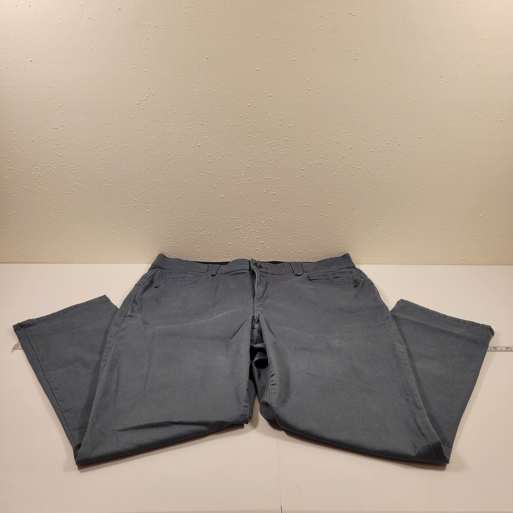 Democracy Ab solution Pants Women 20W Green/Gray Excellent Straight Leg Stretch